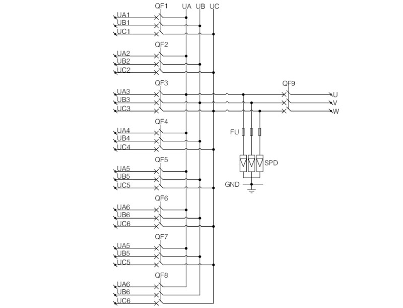 Kotak penggabung PV SHLX-AC8/1 AC